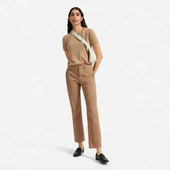 NEW Everlane Cashmere Tee Camel Size L! RARE! - Picture 4 of 9